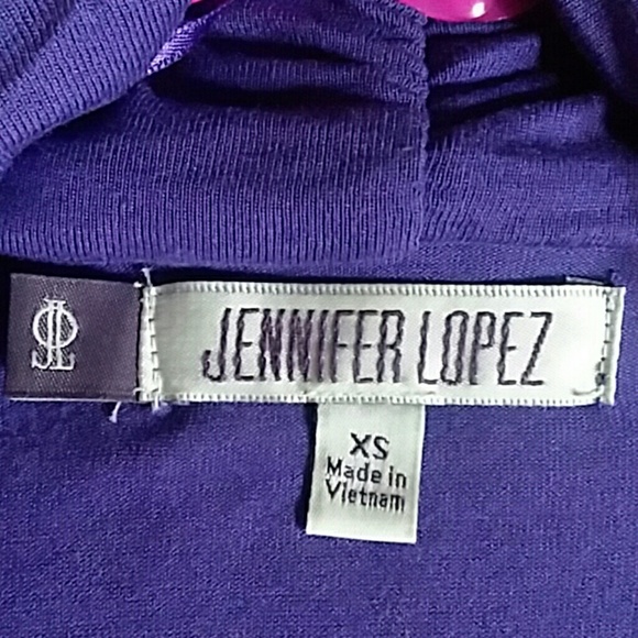 Jennifer Lopez Purple Faux Wrap Knot Top - Picture 2 of 4